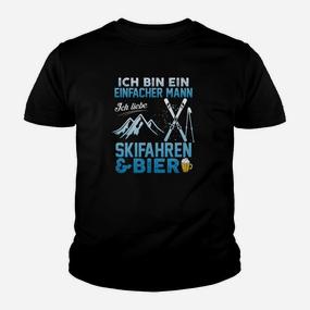 Humorvolles Skifahrer Kinder Tshirt, Herren, Liebe Skifahren & Bier - Seseable De