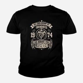 Jahrgang 1974 Legends Geburtstag Kinder Tshirt, Retro Design - Seseable De