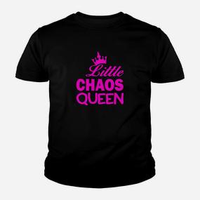 Little Chaos Queen Kinder Tshirt mit Krone Motiv, Schwarz und Pink - Seseable De