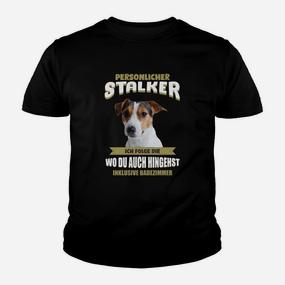 Lustiges Kinder Tshirt für Hundeliebhaber: Persönlicher Stalker - folge dir überall, Schwarz - Seseable De