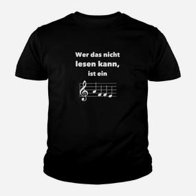 Lustiges Musiknoten Kinder Tshirt für Musiker, Nicht-Lesen-Können Design - Seseable De