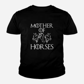 Mutter der Pferde Schwarzes Kinder Tshirt mit Pferdemotiv - Seseable De