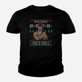 Nordic Swole Santa Weihnachts-Workout Kinder Tshirt, Weihnachten Motiv - Seseable De