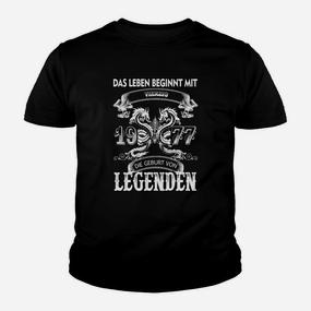 Personalisiertes Kinder Tshirt Legenden 1977, Lebensbeginn Design - Seseable De
