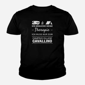 Schwarzes Camping-Therapie Kinder Tshirt - Muss ins Village Cavallino - Seseable De