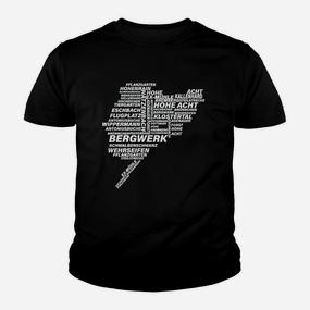 Schwarzes Herren-Kinder Tshirt mit Bergbau-Wordcloud Design, Minenarbeiter Motiv - Seseable De