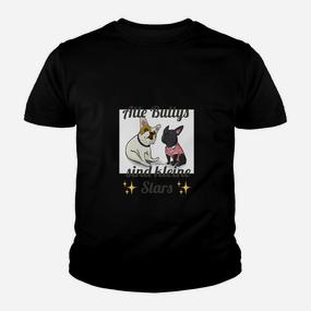 Schwarzes Katzenmotiv Kinder Tshirt, Fünf Bunnys & kleine Sterne - Seseable De