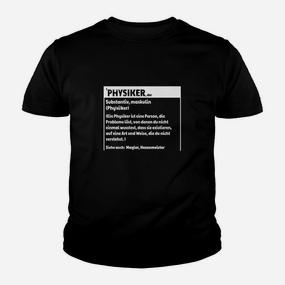 Schwarzes Kinder Tshirt Physiker-Definition, Lustiges Outfit für Wissenschaftler - Seseable De