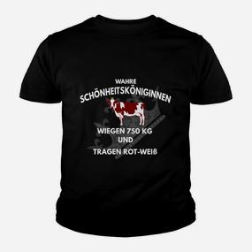 Schwarzes Kuhmotiv Kinder Tshirt, Rote-Weiße Kuh Spruch Tee - Seseable De