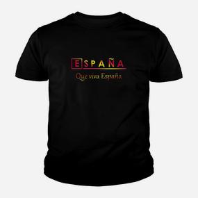 Schwarzes Spanien Kinder Tshirt ESPAÑA - Que viva España, Nationalstolz Design - Seseable De