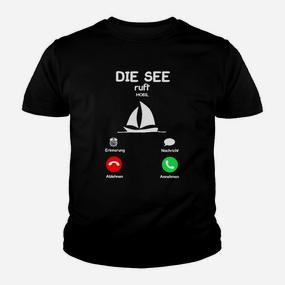 Segelboot Telefon Kinder Tshirt, Die See ruft Design - Seseable De