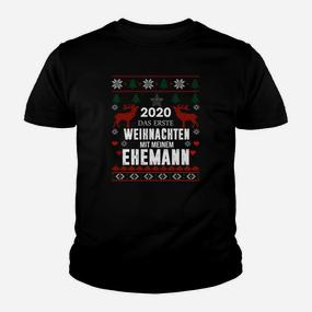 Weihnachts-Kinder Tshirt 2020, Erstes Weihnachten mit Ehemann, Festliches Paar - Seseable De