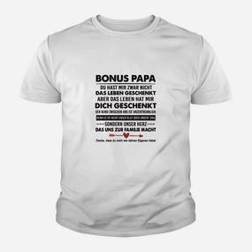 Bonus Papa Herz-Botschaft Kinder Tshirt, Liebevolles Geschenk - Seseable De