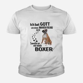 Boxer-Hund Herren Kinder Tshirt: Wahrer Freund GOTT sandte BOXER - Seseable De