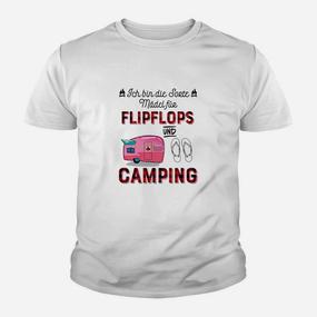 Ich bin die coole Tante Camping & Flipflops Kinder Tshirt für Sommer - Seseable De