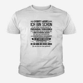 Lustiges Herren Kinder Tshirt 'Sorry Ladies, vergeben', Spruch Design - Seseable De