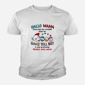 Lustiges Schwangerschafts-Kinder Tshirt Hallo Mama für werdende Mütter - Seseable De