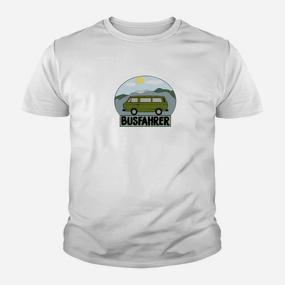 Retro Busfahrer Kinder Tshirt, Berufliches Design für Busfahrer - Seseable De