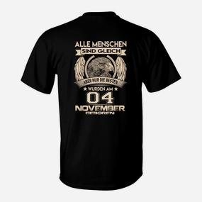 Geburtstags-T-Shirt Alle Menschen - 04 November, Adler Design - Seseable De