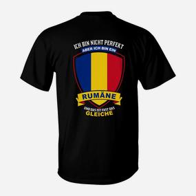 Lustiges Rumänien Stolz T-Shirt - Nicht perfekt, aber Rumäne - Seseable De