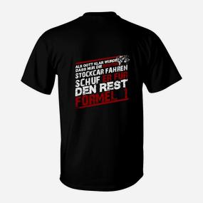 Motorsport-Fan T-Shirt, Stockcar & Formel 1 Spruch, Schwarz - Seseable De