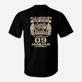 Personalisiertes Januar Geburtstags-T-Shirt – Adler Motiv Nur die Besten - Seseable De