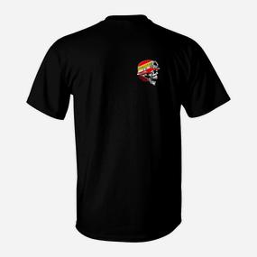 Schwarzes T-Shirt mit buntem Logo-Print auf der Brust, Designer Tee - Seseable De