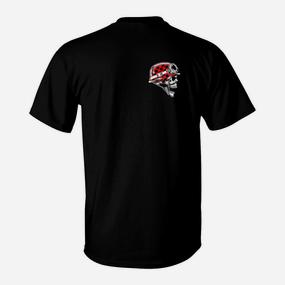 Schwarzes T-Shirt mit Totenkopf-Design, Stilvolles Punk-Shirt - Seseable De