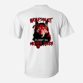Wolfsblut in Adern T-Shirt, Grafikdesign für Wolfsliebhaber - Seseable De
