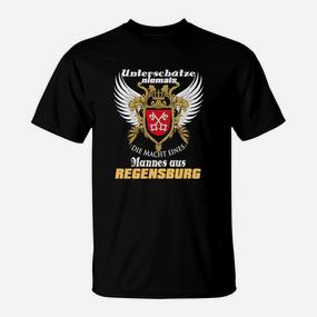 Adler-Motiv Herren T-Shirt, Kraft-Spruch aus Regensburg - Seseable De