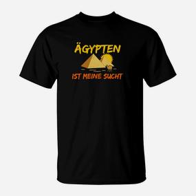 Ägypten-Motiv Schwarzes T-Shirt, Liebhaber von Ägypten Tee - Seseable De