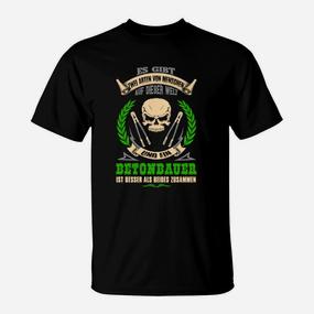 Berufsorgolles T-Shirt für Betonbauer, Stolzer Bauarbeiter-Skull Design - Seseable De