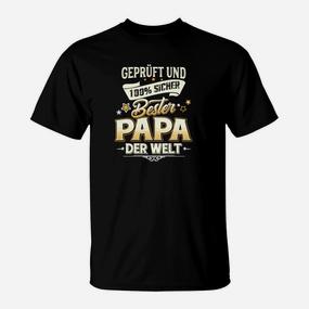 Bester Papa der Welt Schwarzes T-Shirt, Ideal zum Vatertag - Seseable De