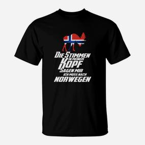 Die Stimmte Ich Muss Nach Nach Norwegen T-Shirt - Seseable De
