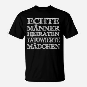 Echte Art Heiraten Tatowiette Madchen T-Shirt - Seseable De