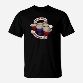 Herren T-Shirt Beer Pong Champion, Party-Spiel Motiv Design - Seseable De