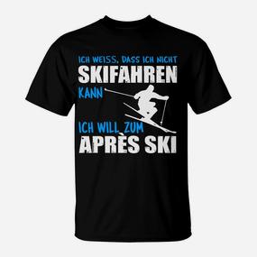 Lustiges Après-Ski T-Shirt Ich kann nicht skifahren, Partyshirt für Skiurlaub - Seseable De