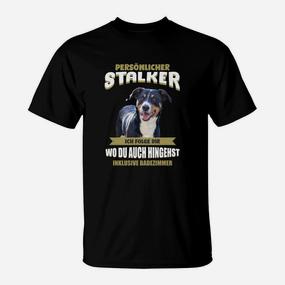 Lustiges Hunde-Stalker T-Shirt, Border-Collie Persönlicher Stalker - Seseable De