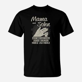 Mama und Sohn Herz zu Herz T-Shirt, Zusammenhalt Liebe Tee - Seseable De