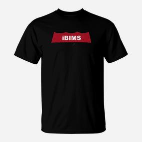 Schwarzes T-Shirt mit iBIMS-Logo, Trendiges Tee für Technikfans - Seseable De