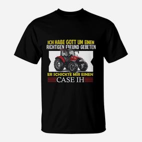 Traktor Motiv Schwarzes T-Shirt CASE IH Freund, Für Landwirte - Seseable De