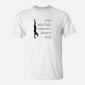 Herren Yoga-Pose T-Shirt, Spiegeltext May The Inversion Be With You - Seseable De