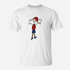 Lustiges Kinder-Held T-Shirt mit Superkraft-Motiv in Rot und Blau - Seseable De