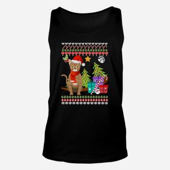 Festliches Katzen-Weihnachts-Unisex TankTop, Ugly-Sweater-Design - Seseable De