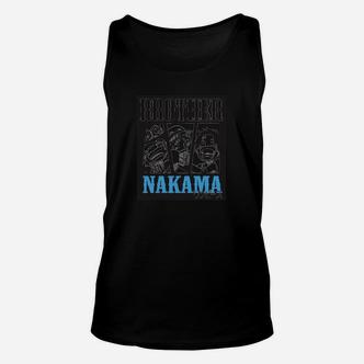Schwarzes Unisex TankTop 'Nakama', Anime-Freundschafts-Motiv - Seseable De