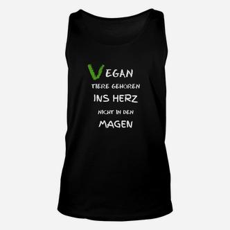 Veganes Message Unisex TankTop Tiere gehören ins Herz, nicht in den Magen - Seseable De