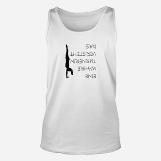 Herren Yoga-Pose Unisex TankTop, Spiegeltext May The Inversion Be With You - Seseable De