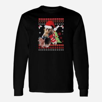 Festliches Bulldogge Langarmshirts mit Weihnachts-Ugly-Sweater Design - Seseable De