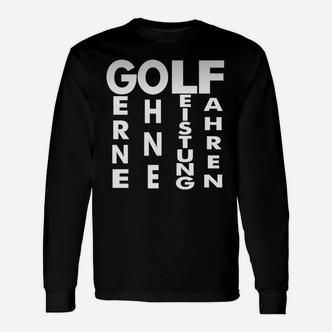 Golf Erfahrung Schwarzes Langarmshirts, Vertikaler Schriftzug Design - Seseable De