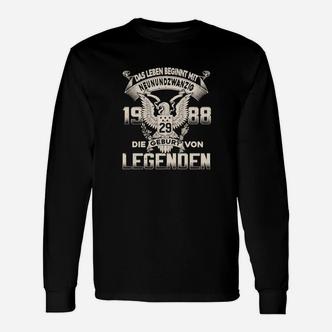 Legenden 1988 Geburtstags-Langarmshirts, Personalisiertes Adler Design - Seseable De